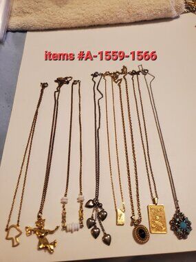 8 Necklaces, items # A- 1559-1566, wt. 45 grams.